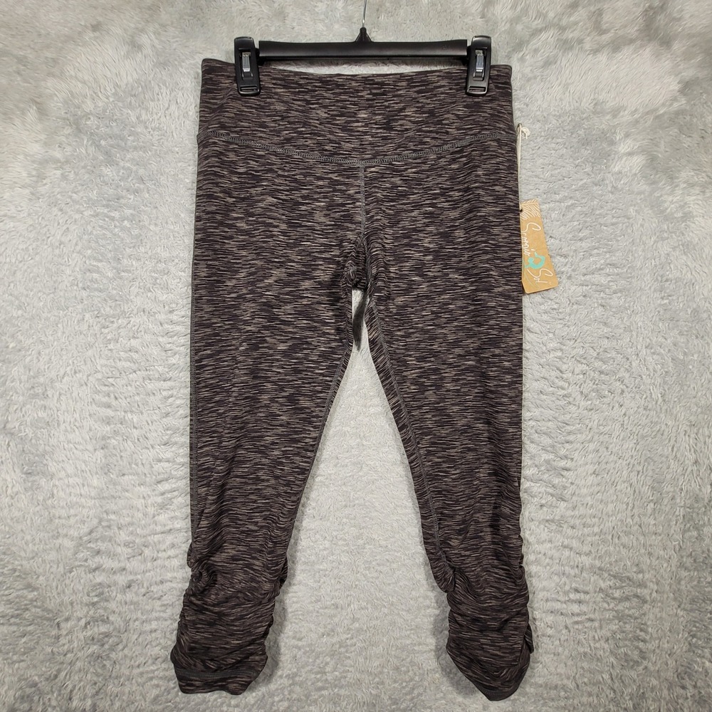 Scorpio Sol Space‎ Dye Ruched Cropped Leggings Womens Medium Yoga Pants